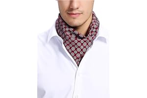 Prettystern Uomo Fazzoletto Da Collo In Seta Foulard Piccolo Bandana Quadrato Estiva