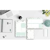 Fark Tanıtım 3'l&uuml; Yaprak Desenli Masa&uuml;st&uuml; Planlayıcı Set