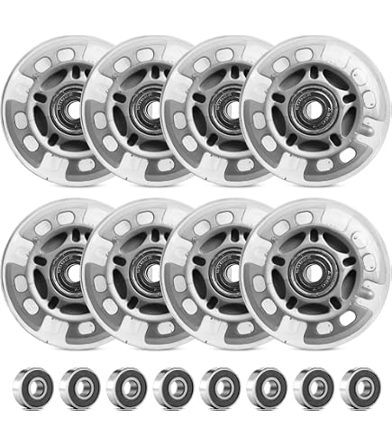 Set Van 4 Rolschaats Wielen – 54 Mm, 80A PU, Met ABEC-9 Lagers, Geschikt Voor Quad Skates, Zwart