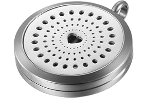 JewelryWe Aromaterapia Collana con Pendente Diffusore dell'Olio Essenziale, Rosa Ciondolo Retro Annata Collana del Profumo Regalo Originale per Il Amore, 6 Feltri da Cambiare, Portafoto,Regalo Natale