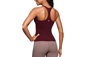 CRZ YOGA Butterluxe Canottiere da Allenamento da Donna con Parte Superiore Scollata sul Reggiseno