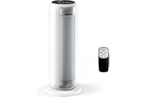 DANGZW Calentador de Ahorro de Energía Silencioso, 2000W Calentador con Control Remoto, 3 Modos, Protección Múltiple, Temporizador 9H, 90 ° Oscilación, Calefactor Electrico para Oficina, Baño, Dormitorio