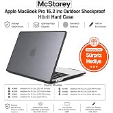 McStorey MacBook Pro 16.2 İn&ccedil; Kılıf A2485 A2780 A2991 A3403 A3186 A3428 A3429 Uyumlu Rugged Armor Shockproof TPU Bumper Sert 