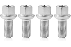Förpackning med 4 hjulbultar M14x1.5x27 mm, hjulbultar med koniskt dragband på 60° kompatibla, hållbara och anpassade för för