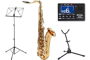 Classic Cantabile TS-450 Bb Tenorsaxophon Set (Zubehör: Mundstück, Koffer/Rucksack, Saxofonständer, Stimmgerät/Metronom, Notenständer)