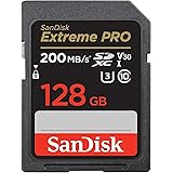 SanDisk Extreme Pro SD UHS I 128GB Card for 4K Video for DSLR and Mirrorless Cameras 200MB/s Read & 90MB/s Write