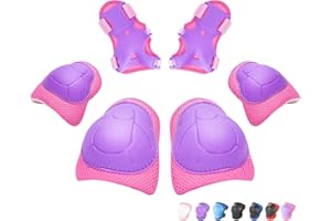 RUNDONG Kids/Youth Knee Pads Elbow Pads Wrist Guards 3 in 1 Protective Gear Set for Child Roller Skates, Cycling, Inline Skating, Scooter Skateboard, BMX Bike, Riding, and Multiple Outdoor Sports