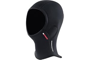 Osprey Wetsuit Hood | Adult Unisex 3MM Neoprene, Durable, Thermal Diving Hood for Snorkelling, Surfing and Swimming, Multiple Sizes, Black