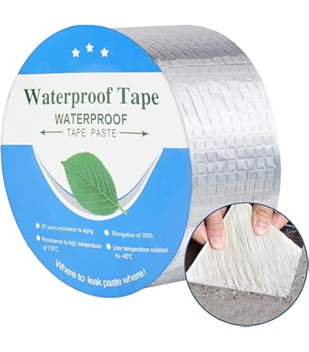 TAPEBEAR Waterdicht butyltape, sterk zelfklevend afdichtingstape, zilver aluminium plakband voor reparatie van daklekkage, oppervlaktescheuren, caravan buis glas raam, 20,3 cm x 4,88 meter, 9-rol