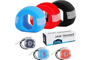 Jawline Trainer 3 stycken käktränare dubbelhaka borttagare Jawliner Jawline tränare och käke träning 3 motstånd för övningar ansiktsmuskler, fitness & sportgåvor män och kvinnor