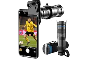 Evil Eye HD Handyobjektiv 28X Teleobjektiv mit Auslöser für iPhone Samsung, Huawei, Xiaomi Android Smartphone, Monokular Teleskop