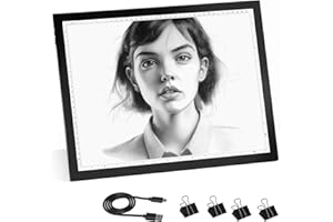 DONPODER A3 Light Box Portable LED Light Board for Diamond Painting, 10 Brightness Levels,5500 Lux Super Bright Ultra Thin Light Pad for Tracing and Crafts(42 x 32 cm)