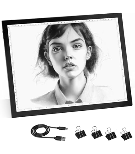 Tavoletta Luminosa LED A4 Chevvy - Lightbox Per Disegno, Diamond Painting E Tattoo Con Luci Regolabili - Foto 4