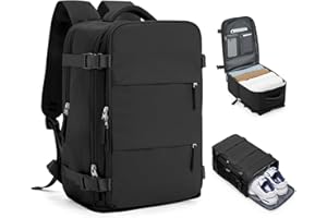 HPLQQ Zaino Ryanair 40x30x20 Zaino Sottovuoto da Viaggio con Pompa Aereo Bagaglio a Mano Easyjet 45x36x20 Borsa da Cabina per Uomo e Donna Lavoro e Scuola Casual Daypack Impermeabile