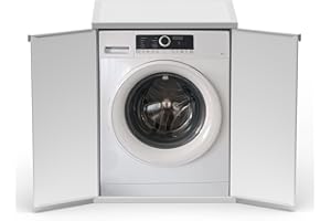 mongardi: Mobile Copri-Lavatrice in resina di PP, PVC e ABS, Universale, Facile da montare, Resistente all’umidità, Lavanderia, Garage, Esterno, 68,5L x 64,5P x 88H cm, Bianco