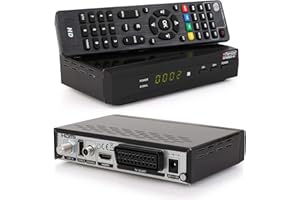 RED OPTICUM NYTROBOX AX S2 Receptor de Satélite con Función de Grabación, 1080p - HDMI - SCART - USB - Audio Coaxial Fuente de Alimentación de 12V Ideal para Camping Receptor DVB-S2 Negro