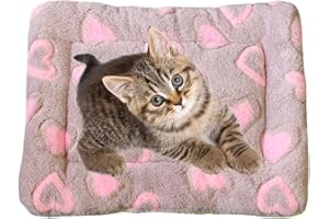 Uozonit Couverture apaisante douillette pour chat - Douce et chaude - Lavable en machine - Coussin pour chat contre l'anxiété et le stress - Petite couverture pour animaux de compagnie pour chats et