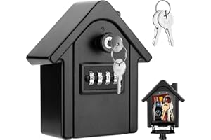 Faneam Cassaforte con codice numerico esterno, grande per chiavi a parete, 4 cifre, impermeabile, robusto con 2 chiavi di emergenza per casa, ufficio, garage