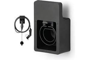 GREEN WALLBOX Support Câble Recharge Type 2 - Support Mural de Cable Type 2 - pour Voiture Électrique - Matériau Solide - Compatible avec Câble Type 2 - Prise de Verrouillage - Accessoire Voiture