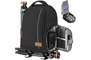 TARION Zaini per fotocamera per fotografi - Borse per fotocamera DSLR Zaino fotografico di grande capacità con custodia per laptop da 15 "Zaino per fotografo con copertura antipioggia TB-02