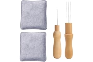 JcvPot Filzmatte 4er Set, Filzunterlage Für Trockenfilzen, Filznadeln Inklusive, 15x18 Cm, Ideal Für Filzwolle Projekte, DIY Handarbeit
