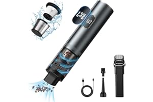 MusyVocay Aspirapolvere Auto Senza Fili 85W, Due Velocità 8-13KPa, Aspirapolvere 3 in 1 per Aspirazione/Gonfiaggio/Illuminazione, Portatile per Auto/Casa/Ufficio/Animali Domestici (Blue)