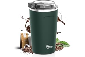 ANJIELO SMART Coffee Grinder Electric, 150W Motor 60g Capacity Coffee Bean Grinder, One Touch Push-Button Control for Coffee Spice Herbs Nuts Cereals Grain, Stainless Steel Blades - 2oz, Green