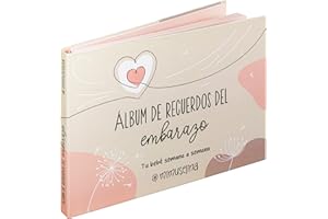 MIMUSELINA Diario Embarazo para Rellenar Cada Semana | Libro Embarazo Recuerdos con Fotos, Consejos, Pensamientos | Album Bebe con Pegatinas y Gestograma | Regalos Embarazadas Originales | Moderno