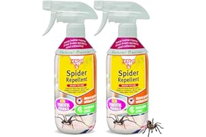 Zero In Spider Repellent - Indoor Peppermint Oil Spray for Spiders, Multi Pack X2 - Non-Toxic, Insect Spray for Home - Suitable for Indoor Use, Lasts up to 2-3 Weeks - 500ml