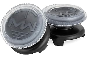 KontrolFreek Call of Duty: Modern Warfare - A.D.S. para PlayStation 4 (PS4) y PlayStation 5 (PS5) | Performance Thumbsticks | 2 Alturas elevadas, cóncavo | Transparente/Negro.