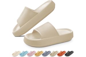 BHFRGAS Cloud Sliders Women Men，Cloud Slippers with Thick Outsole，Non-Slip Soft Summer Mens Womens Slippers Flip Flops，Shower Bathroom Slippers Pillow Slides for Beach,Pool and Outdoor