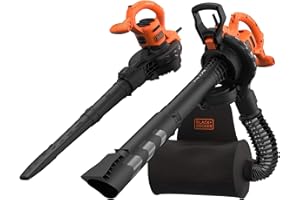 BLACK+DECKER BEBLV290 Soplador Aspirador y Triturador de Hojas 2.900W con Velocidad Variable de 230-390 Km/H