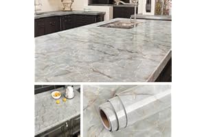 LIVELYNINE 5M X 90 CM szeroka folia marmurowa duża samoprzylepna tapeta marmurowa niebieska folia na blat kuchenny stół kuchenny z wzorem meble Mamor folia na blat kuchenny wodoodporna folia marmurowa na stół