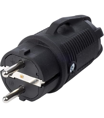 Kopp 180916009 Innesto In Gomma Con Presa Schuko - Nero, Per Prolunghe E Sicurezza Elettrica