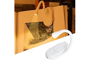 ZKLiLi Lampada da lettura a libro per leggere a letto, regalo per amanti dei libri per donne uomini, clip su LED BookLight ricaricabile USB portatile 3 colori piccoli accessori per libri (bianco)