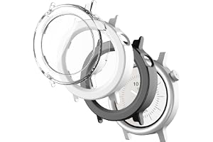 Pollachi 3-pack fodral med härdat glas designat för Nothing CMF Watch 3 Pro, full täckning vattentät TPU stötfångare skydd ru