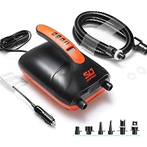 Accwork SUP Pumpe Elektrisch 20 PSI Mit LED-Display – 12V Luftpumpe Für SUP, Schlauchboote, Luftmatratzen