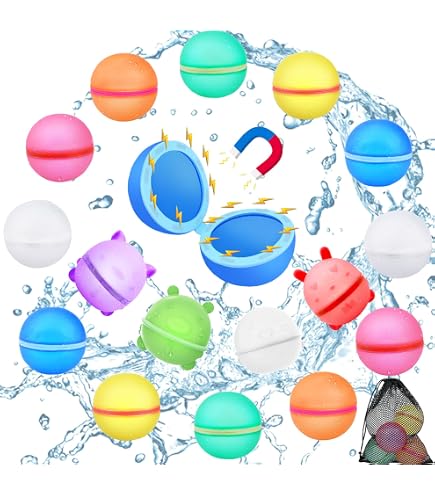 5 Bombes à Eau Réutilisables En Silicone – Remplissage Automatique – Magnétique – Pour Piscine, Plage, été