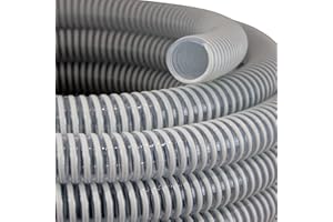 HUGGY TUYAUX GT Market Saugschlauch/Druckschlauch, Aliflex, Durchmesser 35 mm, Länge: 10 m, Weiss/Transparent