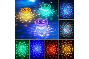 Bseical Lampe Flottante Piscine, Lampe Piscine Led Hors Sol, Lumiere Piscine Hors Sol Sans Fil, Lumière De Bassin, Lumiere Pour Piscine Spa Disco Etanche Eclairage Led Accessoire Piscine Exterieur