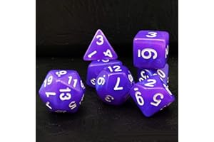 BESCON DICE Bescon Moonstone Dice Set Purple Pearl, Bescon Polyhedral RPG Dice Set Moonstone Effect