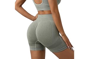 Sonnena Leggings Deportivos Mujer Cortos Push Up Pantalones Cortos Ciclismo Cintura Alta Mallas Correr Sin Costuras Opaco Scrunch Butt Pantalones Gimnasio Yoga Fitness Jogging