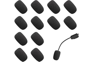 MAXQZIN 12 Pcs Headset Microphone Cover Foam Microphone Windscreen Foam Lapel Headset Microphone Sponge High Density Mic Cover Mini Foam Windscreen for Variety of Headset Microphone Noise Reduction