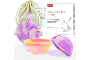 SCBOY Krążek Menstruacyjny Wykonany W 100% Z Silikonu Medycznego Z 2 Rozmiarami Krążków Menstruacyjnych (s + L) I Kieszeniami Do Przechowywania Dla Kobiet Uprawiających Sport, Pływanie I Intymność