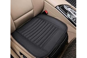 Big Ant Nakładki na siedzenia samochodowe, pokrowce na siedzenia samochodowe, na przednie siedzenie, poduszki z wysokiej jakości skóry poliuretanowej, 2 sztuki, czarne