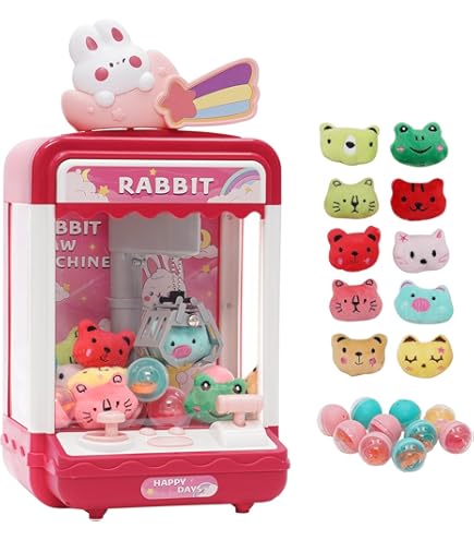Machine à Attraper Poupées Pour Enfants - 10 Poupées + 10 Capsules - Musique, Lumières - À Partir De 3 Ans
