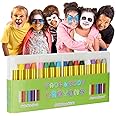 Aomig Face Paint Crayons Kit, 16 Colors Children's Face Paint Set, Safe Non-Toxic Face Body Crayons for Kids, Bright Colors Body Painting Kit for Children's Day, Halloween Makeup, Party or Cosplay