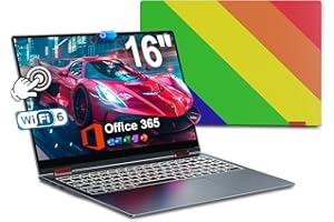 ‎JUMPER jumper Regenbogen Laptop 16 Zoll, 2 in 1 Convertible Pride Laptops, 16GB DDR4 640GB ROM Notebook, 1 Jahr Office 365, Fingerabdruckleser, QWERTZ Tastatur mit Hintergrundbeleuchtung, WiFi 6, 53.2WH