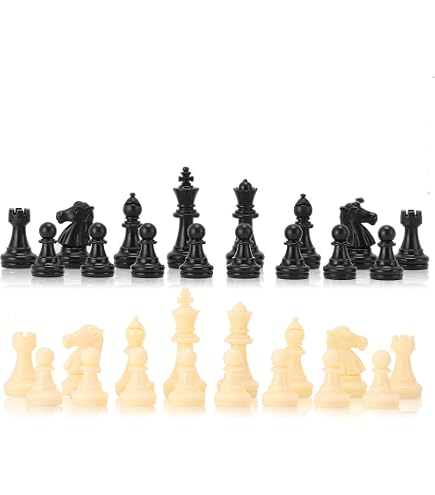 DA VINCI Staunton Lot de 32 pièces d'échecs en bois avec sac de rangement (6,3 cm DA VINCI Staunton Lot de 32 pièces d'échecs en bois avec sac de rangement (6,3 cm