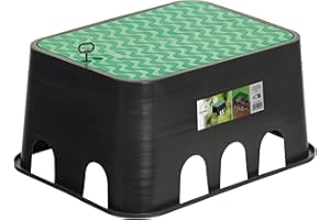 Jardibric - Regard Rectangulaire Jumbo 650 x 530 x 300 mm avec 1 à 6 Vannes - Solution Spacieuse et Polyvalente pour l'Évacuation Efficace